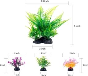 img 2 attached to 🌿 Enhance Your Fish Tank with KDWDWLL Large Artificial Plastic Aquarium Aquatic Plants - Set of 6 (15.7 Inch) - Vibrant Fish Tank Decorations