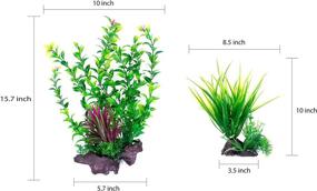 img 3 attached to 🌿 Enhance Your Fish Tank with KDWDWLL Large Artificial Plastic Aquarium Aquatic Plants - Set of 6 (15.7 Inch) - Vibrant Fish Tank Decorations