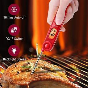 img 1 attached to 🌡️ ThermoPro TP03: Digital Instant Read Meat Thermometer with Backlight, Magnet, and Versatile Cooking Applications