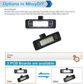 img 3 attached to 🚗 Усилите свою Mustang Fusion Taurus с MbuyDIY со светодиодной сборкой света номерного знака - 6000K белый, набор из 2 шт.