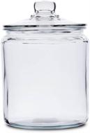 🔍 glass heritage hill canister by anchor hocking, 1/2-gallon capacity logo