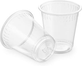 img 1 attached to 🥤 Plasticpro 3 oz Disposable Plastic Clear Drinking Cups [100 Count] - Convenient and Hygienic Beverage Containers