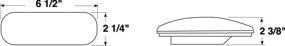 img 1 attached to 🔴 Peterson 421R Red Oval Stop Turn Tail Light - 6.5-Inch - Top-Rated LED Trailer Brake Light