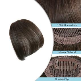 img 1 attached to HAIQUAN Fringe Hair Bang Extensions | плоские челки ручной работы | настриженные пряди из человеческих волос для модного образа