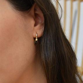 img 2 attached to Sterling Silver Coin Cluster Drop Mini Hoop Earrings - Intricate Dangle Disc Charms for a Stylish Look