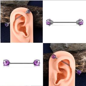 img 1 attached to OUFER Industrial Stainless Piercing Cartilage