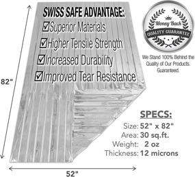 img 1 attached to 🔥 Швейцарская безопасность: аварийные тепловые одеяла - Оставайтесь в тепле и безопасности в любой ситуации.