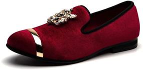 img 3 attached to MEIJIANA Leather Loafers Wedding Buckle Men's Shoes in Loafers & Slip-Ons