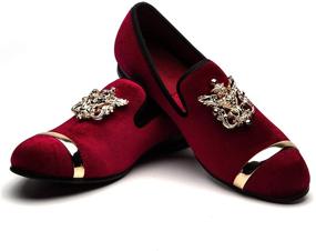 img 4 attached to MEIJIANA Leather Loafers Wedding Buckle Men's Shoes in Loafers & Slip-Ons