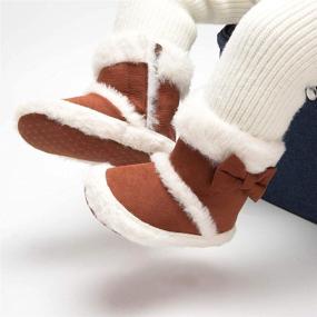 img 1 attached to 🏻 Cozy and Cute: Sawimlgy Infant Baby Boys Girls Plush Winter Snow Boots for First Steps in Style