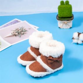 img 2 attached to 🏻 Cozy and Cute: Sawimlgy Infant Baby Boys Girls Plush Winter Snow Boots for First Steps in Style