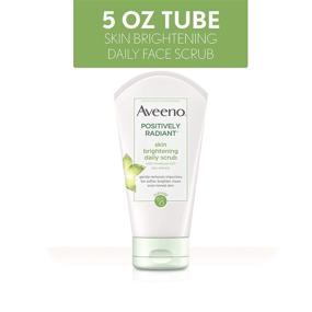 img 2 attached to 🌟 Aveeno Positively Radiant Exfoliating Daily Facial Scrub – Moisture-rich Soy Extract, Jojoba & Castor Oils