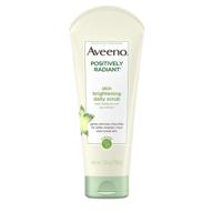 🌟 aveeno positively radiant exfoliating daily facial scrub – moisture-rich soy extract, jojoba & castor oils logo