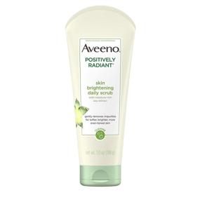 img 4 attached to 🌟 Aveeno Positively Radiant Exfoliating Daily Facial Scrub – Moisture-rich Soy Extract, Jojoba & Castor Oils