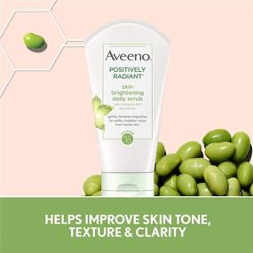 img 3 attached to 🌟 Aveeno Positively Radiant Exfoliating Daily Facial Scrub – Moisture-rich Soy Extract, Jojoba & Castor Oils