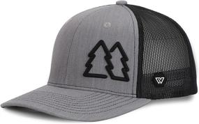 img 4 attached to 🌲 Simple Pine Trees Trucker Hats for Men - Adjustable Snapback Mesh Cap, Ideal for Outdoor Activities - WUE