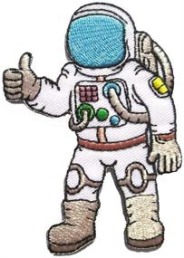 img 1 attached to 🚀 Embark on an Extraterrestrial Adventure with Pack of 2 Astronaut Iron on Patches - 6Patch