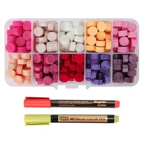 img 4 attached to 💌 Premium YIPLED Sealing Wax Kit: 232 Pcs Wax Seal Stamp Kit with Wax Seal Beads and 2 Pens, Ideal for Letter Sealing, Envelopes, Custom Invitations, in 10 Vibrant Colors A