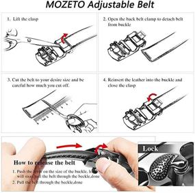 img 1 attached to 🔝 Премиум MOZETO Натуральная кожа Ремень с автоматической застежкой для мужчин: Поднимите свой стиль!