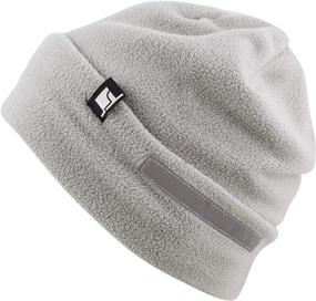 img 1 attached to 🧢 The Hat Depot Fleece Winter Beanie: Stay Warm and Safe with Reflective Cold Weather-Ready Performance Stretch