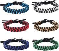 🌈 handmade waterproof adjustable friendship bracelets for women and teen girls - 6 pack of jeka woven string wristbands logo