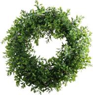 🌿 nahuaa 15-inch artificial eucalyptus wreath, green leaves wall/window party porch farmhouse home decor for front door логотип