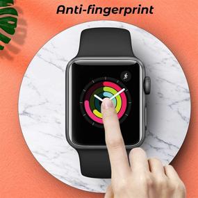 img 1 attached to Превосходный набор из 6 шт. защитных экранов BAZO для Apple Watch Series 3/2/1, 38 мм. | Мягкая, гибкая TPU | Устойчивое к царапинам прозрачное HD-пленка для iWatch