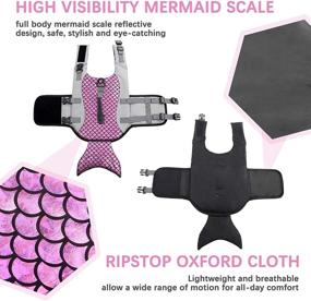 img 2 attached to IDOMIK Dog Life Jacket Vest: Mermaid Reflective Coat for Safety in Water Activities - Perfect for Small, Medium, and Large Dogs!