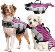 idomik dog life jacket vest: mermaid reflective coat for safety in water activities - perfect for small, medium, and large dogs! логотип