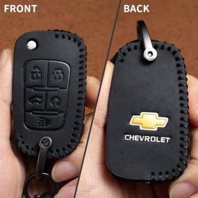 img 1 attached to Leather Keychain Chevrolet Camaro Equinox