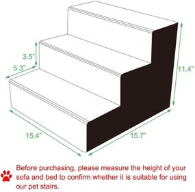 img 3 attached to Ruedamann Portable Pet Stairs/Ramp/Ladder 3-Step for Small Cats and Dogs - Lightweight, Sturdy, and Comfortable