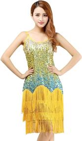 img 4 attached to Women's Sequin Tassel Flapper Dress: Stylish 1920s Gatsby Cocktail Dance Attire by Aivtalk