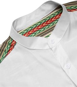 img 1 attached to Shop COOFANDY African Dashiki Sleeve Button Men's Clothing for Stylish Shirts