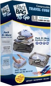 img 1 attached to Clear Travel Cube Space Saver Bag - Space Bag 🧳 BRS-9601, 27 x 16.5 x 15 Inch - Carry On Efficiently