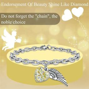 img 1 attached to 💎 Stunning Crystal Heart Charm Bracelets: Stylish Stainless Steel Link Bracelet for Women and Teen Girls - Perfect Birthday Gift