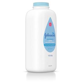 img 1 attached to Johnson's Baby Powder: Cornstarch Aloe & Vitamin E for Hypoallergenic Care, 15 oz