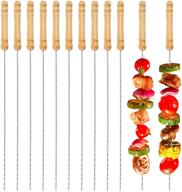 🍢 johouse bbq skewers, 48-piece barbecue string with wooden handle stick needles for outdoor camping cooking tools logo