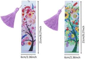 img 3 attached to 🎨 GOTONE 3 Piece 5D Diamond Painting Bookmark DIY Book Marks with Tassel for Kids Adults Beginner, Art Craft Mosaic Making Gifts for Christmas, New Year, Birthday