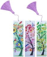 🎨 gotone 3 piece 5d diamond painting bookmark diy book marks with tassel for kids adults beginner, art craft mosaic making gifts for christmas, new year, birthday logo