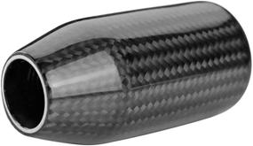 img 3 attached to 🔘 Универсальная ручка переключения передач из углеродного волокна Sakali - ручка для ручной или автоматической коробки передач в стильном черном дизайне