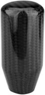 🔘 sakali universal carbon fiber gear shift knob - manual or automatic shifter lever in sleek black design logo
