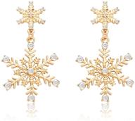 🎄 xocartige snowflake dangle earrings for women and girls - winter holiday rhinestone studs - festive christmas gifts logo