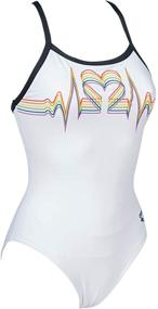 img 2 attached to 🏳️ Celebrate Your Pride: Arena Women's Country Flags Light Drop Back MaxLife One Piece Swimsuit