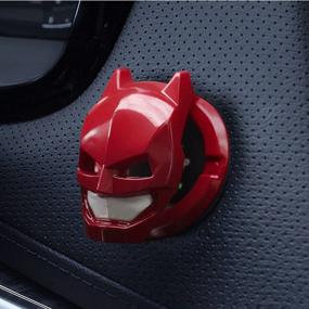 img 3 attached to 🔴 Red Car Engine Start Stop Button Cover: Universal Protective Switch Button Cover for Anti-Scratch Decoration