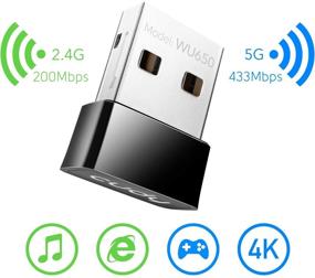 img 3 attached to 🔌 Cudy AC 650Mbps USB WiFi Adapter for PC - High-Speed Dual Band Wireless Dongle for Laptop - Nano Size, Windows & Mac Compatible