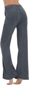 img 1 attached to Womens Pajama Wide Leg Soft Lounge Drawstring Pants Lightweight