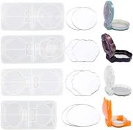 🔮 katieaa silicone resin mirror mold set - 12pcs mirror resin mold kit including 8pcs mirror silicone molds for resin and 4pcs epoxy resin mirror molds - compact travel-sized mirror mold for makeup, diy art, and on-the-go crafting logo