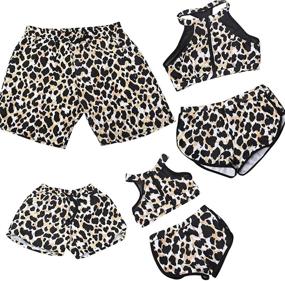 img 4 attached to 👨 Matching Swimwear for Family - PURFEEL Boys' Clothing Swimsuit