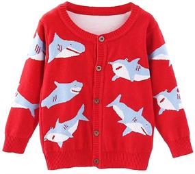 img 2 attached to Digirlsor Toddler Cardigan Sweatshirt Outerwear