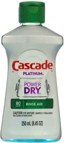 img 4 attached to 🧼 Cascade Rinse Aid Platinum, Dishwasher Rinse Agent, Regular Scent, 8.45 oz, (3 Pack)